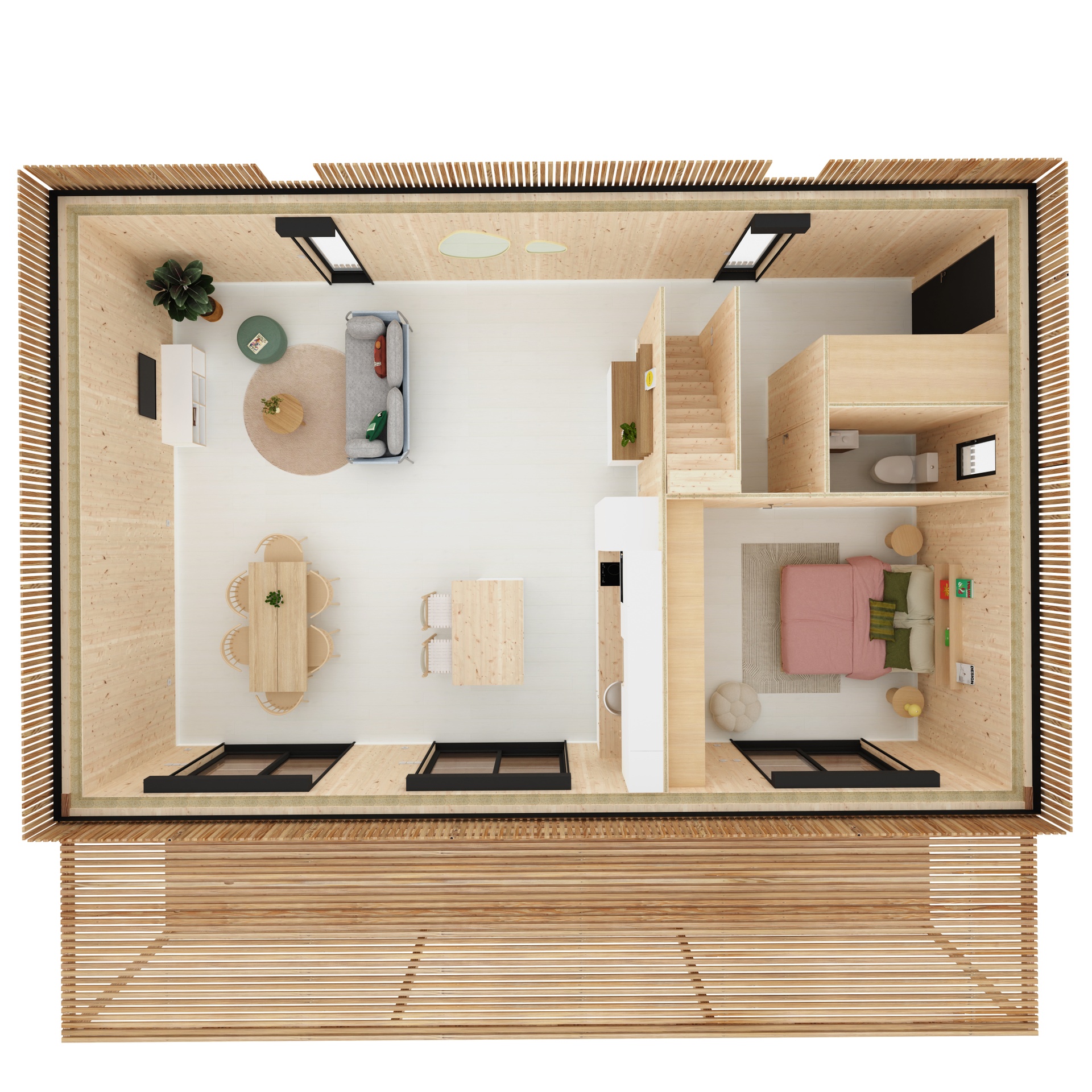 Maison M100T, vue extérieure